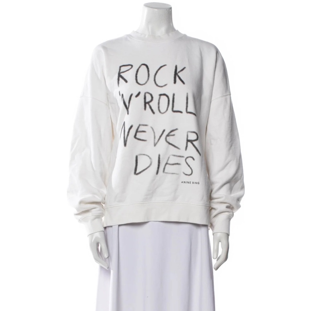 ANINE BING  Women’s Miles Sweatshirt Rock N Roll  - Size M